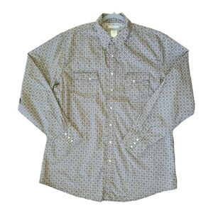 Wrangler vintage button-up‎ pearl snaps Paisley men's size xl tall wrangler